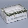 Folding box for 6 cupcakes with the window "Pattern Snowflakes", 25 x 17 x 10 cm, New Year