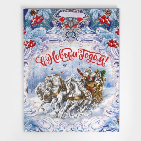 Laminated vertical "Grandfather Frost", l 31 x 40 x 11.5 cm, new year-5