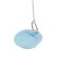 MasterProf bathtub plug IS. 110649, D = 45 mm, PVC, with chronic. chain, blue