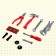 Set of tools "carpentry", 11 items, color mix