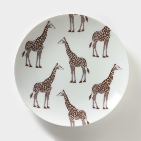 Porcelain plate "Safari. Giraffe ", d = 24 cm