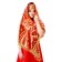 Carnival set: scarf, kokoshnik, gold on red