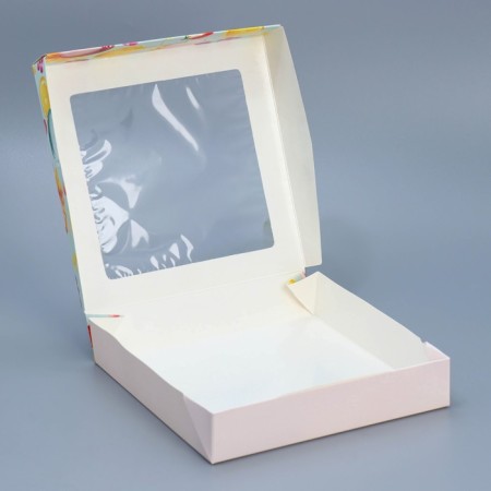 Confectionery packaging, boxing box "Present", 20 x 20 x 4 cm-2