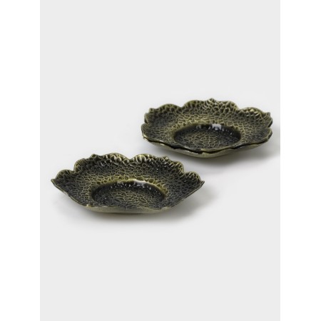 Copper and incense stand for the tea ceremony, set 3 pieces, 9.6 x 1.3 cm