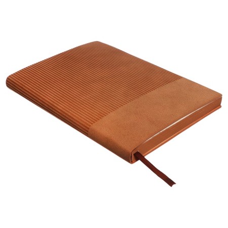 Diary of a low -up A5, 80 sheets, a line, the cover of the leatherette lights, brown-2