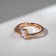 Ring "Classic" crystal solo, white color in gold, dimensionless