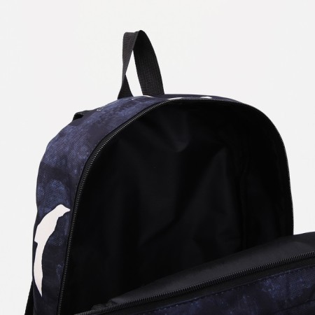 Young backpack from textiles on lightning, 4 pockets, blue color-3