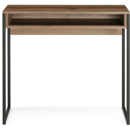 Computer table Leo Loft Metal, Black/Dub Dark 39x85x75 cm-1