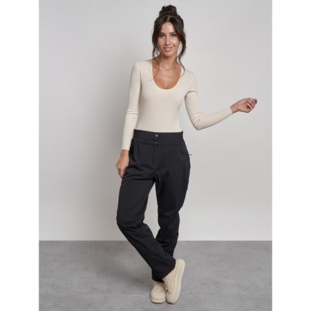 Trousers insulated sports female winter, size 44, black color-13
