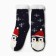 Women's socks with fur, white color/penguins, size 36-40