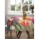The tablecloth "Field of tulips", round, Saten, d = 150 cm