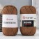 Yarn "Macrame Macrama" 100% polyester 130m/90g (151 brown)