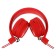 Hoco W25 headphones, wireless, invoices, BT5.0, 300 mAh, microphone, red