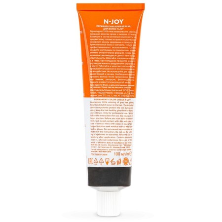 Cream-coloring hair permanent Ollin Professional N-Joy, tone 7/44, blond intensively medal, 100 ml-6