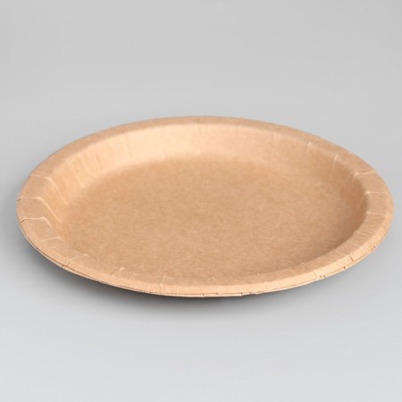 Disposable plate "craft" with board, cardboard, 23 cm