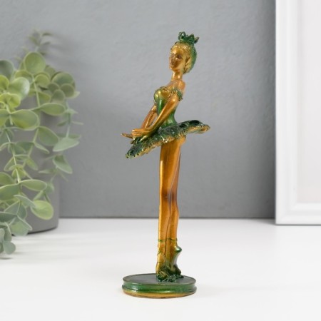 Polystone souvenir "Ballerina in a green pack" 17x6.8x5.5 cm-1