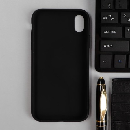 Case for iPhone XR, silicone, matte, black-1