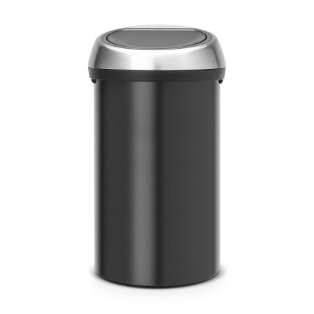 Garbage bucket Brabantia Touch Bin, Soft Touch system, black matte color, 60 liters