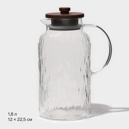 Glass teapot with a metal filter "Agat", 1.8 l, 12 × 22.5 cm
