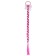 Glass braid, 42 cm, pink color