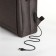 City backpack on a zipper, 2 pockets, with USB, brown color