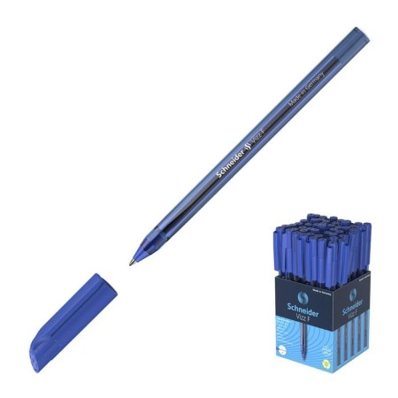 Ballpoint handle Schneider Vizz f, 0.8 mm, blue ink, enlarged ink supply, processed plastic case