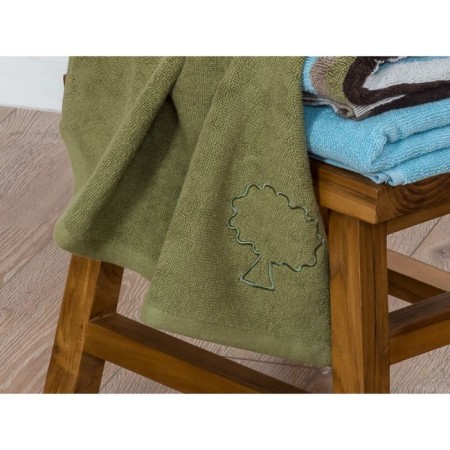 Terry towel Moroshka Naturel Green, 500 grams, size 50x70 cm, green color-2