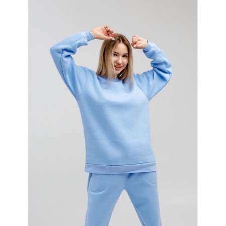 Women's sweam with a comb, size 56, blue color-11