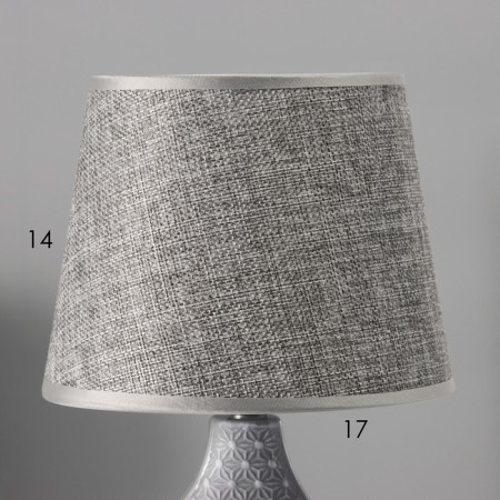 Table lamp with lampshade Risalux "Madelin", E14, 40 W, Gray, 18 × 18 × 33.5 cm-2