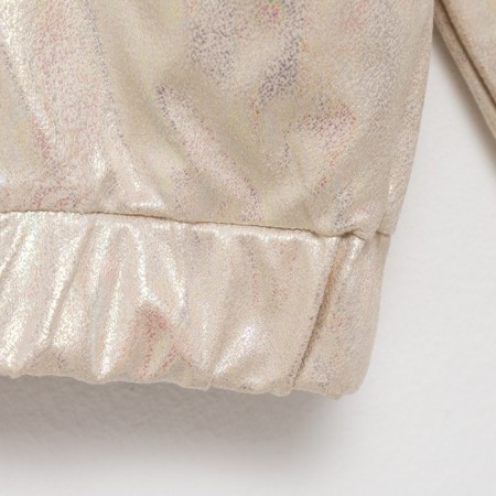 Jacket (bomber) children's minku: casual collection kids beige color, height 134-8