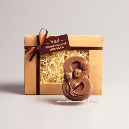 Chocolate figure "March 8. Three tulips No. 2 ”, 80 g-3