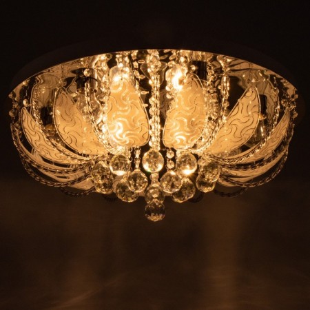 Svetogor chandelier "Simoda" 8x60W E27 LED lighting chrome 60x60cm-7
