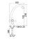 Accoona A4671 kitchen mixer, two -wound, with nut, brass, chrome