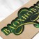 Wooden envelope carved "inspiration", malachite, 16.5 x 8 cm