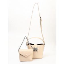 Women's bag, 27*7*12, lightning departure, belt lengths, white