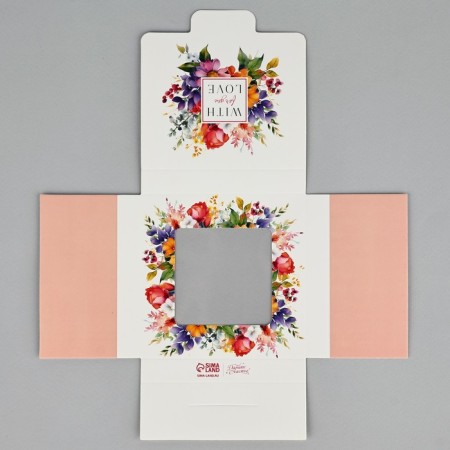 Square “Flowers” ​​chocolate box, 10.2 x 10.2 x 1.4 cm-4
