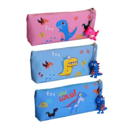School Penal on the zipper "Dinosaurus", with a suspension, mix