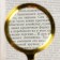 Classic magnifier in gold frame 6x, d = 8cm