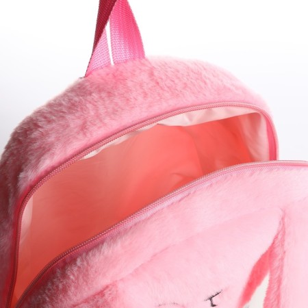 Plush Baby backpack for the girl "Cute cat", 30x25x7 cm-4