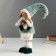 Interior doll "Angel in a fur coat and turquoise cap, with a heart" 56x11x14 cm