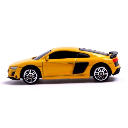 Metal machine Audi R8 Coupe, 1:64, yellow color-1