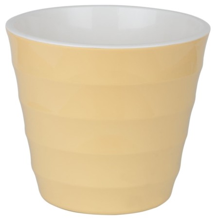 Plastic pot Live-In-Green with the Laura tab, D = 27 cm, 9 l, vanilla color