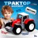 Metal tractor "farmer", red color