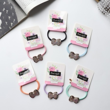 Hair elastic band "Iolanta" bow, 5 cm, mix-1
