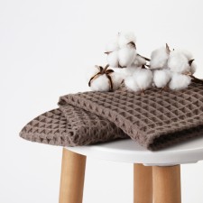 Wafer Boin Boho Boho Boil towel 45*90 cm, col. mokko, 100% HL