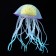 Decor for the Aquarium "Medusa", silicone, with a neon effect, 6.5 x 6.5 x 11.5 cm, blue 1006961