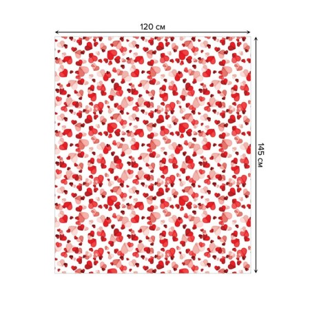 The tablecloth "abundance of hearts", rectangular, oxford, size 120x145 cm-1