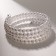 Bracelet Pearl "Bride" beads d = 0.5, 4 rows with a spring, white color