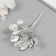 Artificial plant for creativity "Round leaves" 1 bouquet = 6 branches silver 13 cm