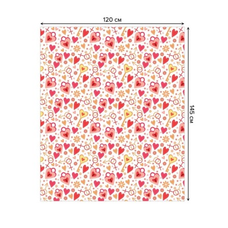 The tablecloth on the table "Key to the heart", rectangular, oxford, size 120x145 cm-1